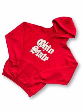 Vintage 80s Ohio State Old English Logo Hoodie